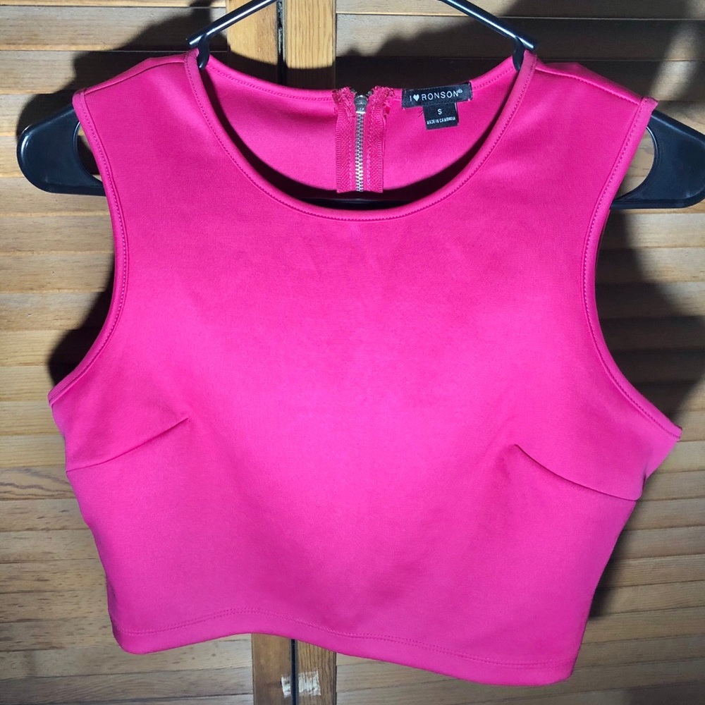 I Heart Ronson Pink Crop Top